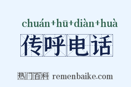 传呼电话是什么意思的图片